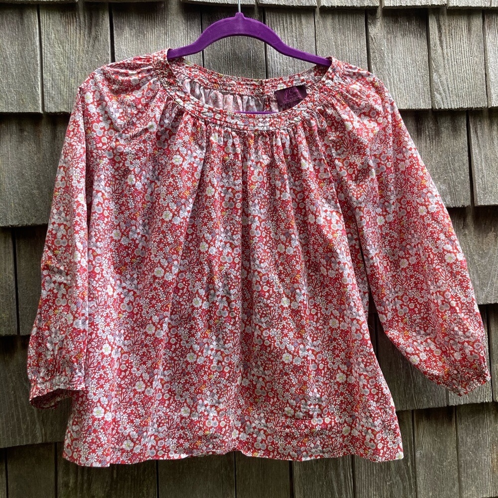 J Crew Liberty of London print cotton blouse